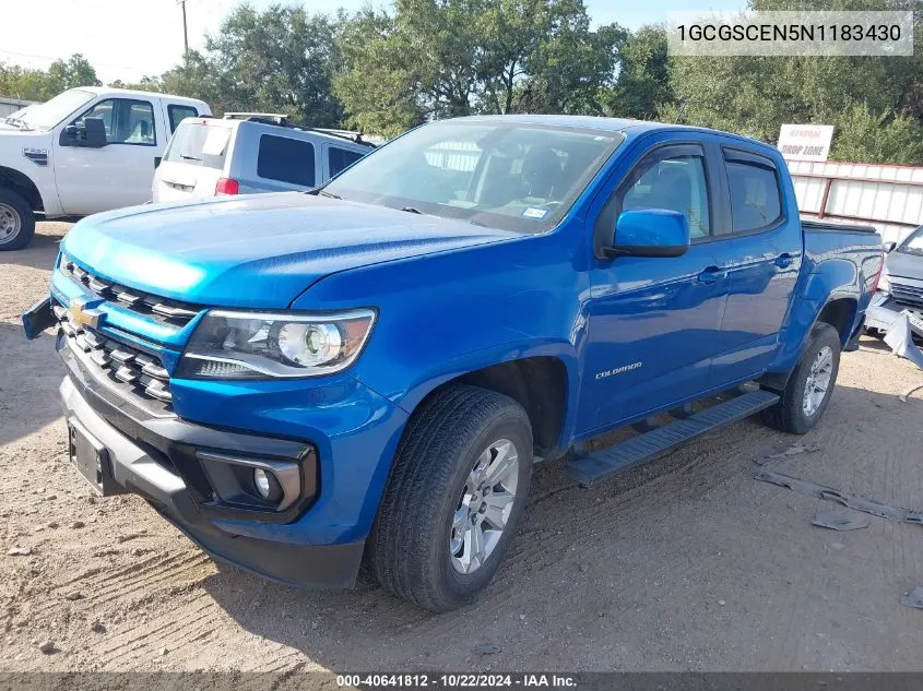 2022 Chevrolet Colorado 2Wd Short Box Lt VIN: 1GCGSCEN5N1183430 Lot: 40641812