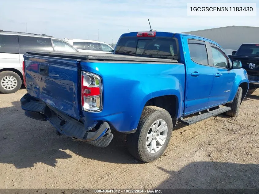 2022 Chevrolet Colorado 2Wd Short Box Lt VIN: 1GCGSCEN5N1183430 Lot: 40641812