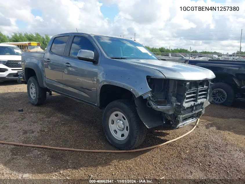 2022 Chevrolet Colorado 4Wd Short Box Wt VIN: 1GCGTBEN4N1257380 Lot: 40662947