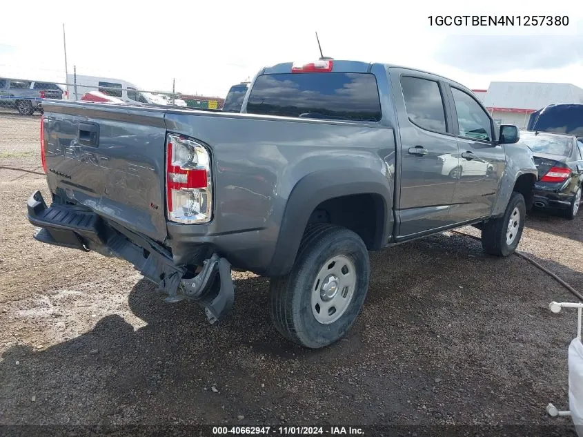 2022 Chevrolet Colorado 4Wd Short Box Wt VIN: 1GCGTBEN4N1257380 Lot: 40662947