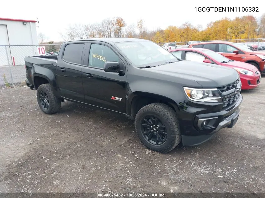 2022 Chevrolet Colorado 4Wd Short Box Z71 VIN: 1GCGTDEN1N1106332 Lot: 40675452