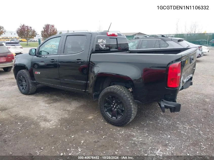 2022 Chevrolet Colorado 4Wd Short Box Z71 VIN: 1GCGTDEN1N1106332 Lot: 40675452