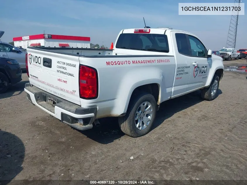 2022 Chevrolet Colorado 2Wd Long Box Lt VIN: 1GCHSCEA1N1231703 Lot: 40697320