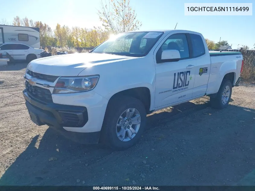 2022 Chevrolet Colorado 4Wd Long Box Lt VIN: 1GCHTCEA5N1116499 Lot: 40699115