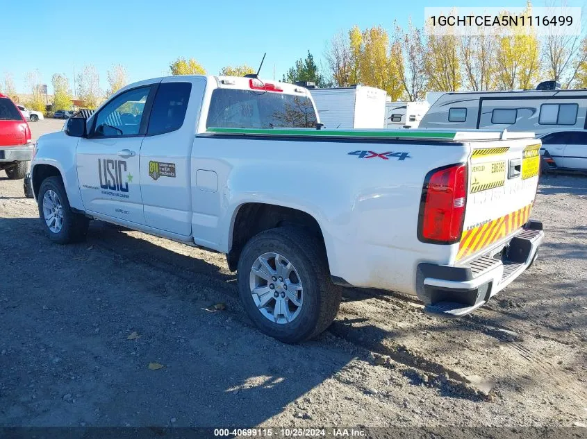 2022 Chevrolet Colorado 4Wd Long Box Lt VIN: 1GCHTCEA5N1116499 Lot: 40699115