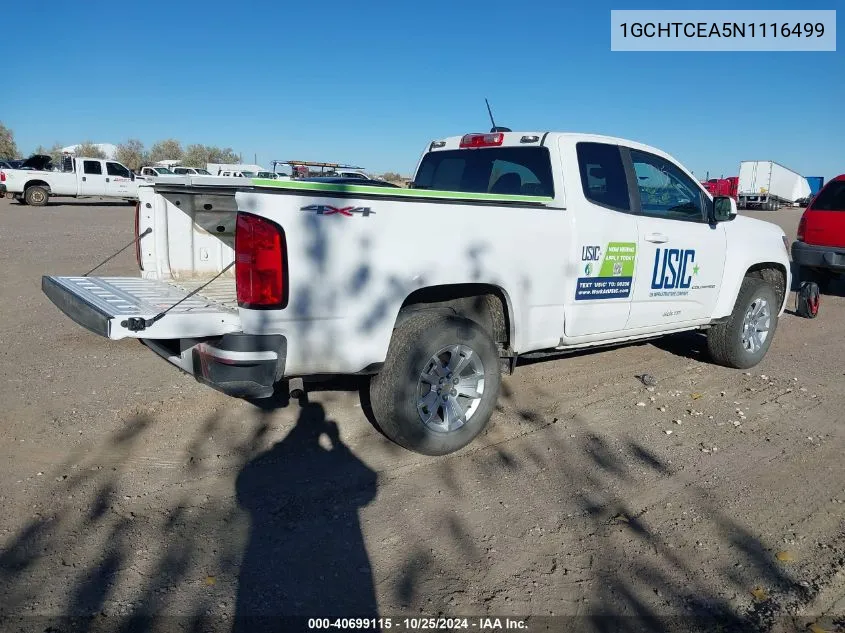 2022 Chevrolet Colorado 4Wd Long Box Lt VIN: 1GCHTCEA5N1116499 Lot: 40699115