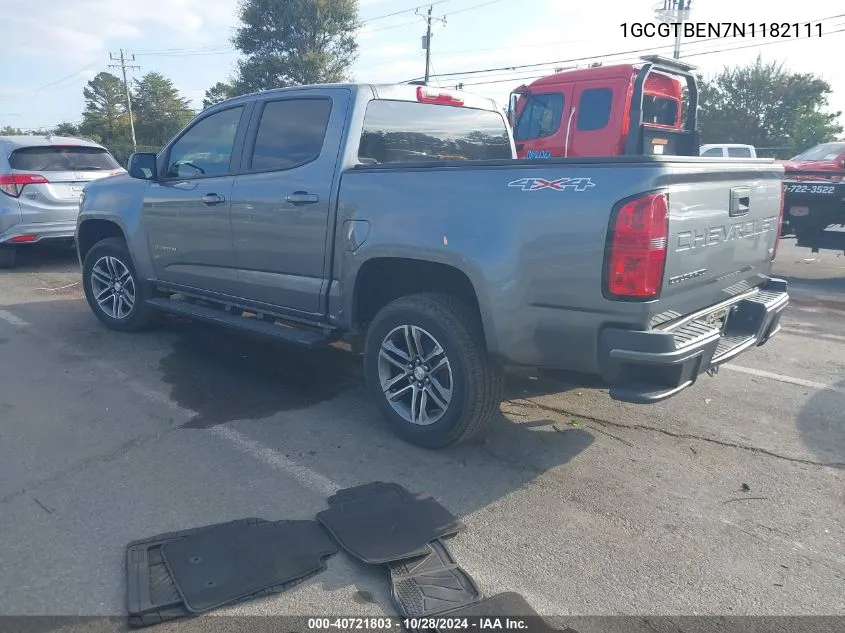 2022 Chevrolet Colorado 4Wd Short Box Wt VIN: 1GCGTBEN7N1182111 Lot: 40721803