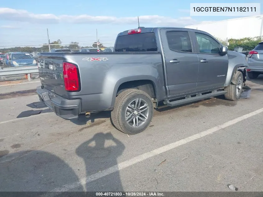 2022 Chevrolet Colorado 4Wd Short Box Wt VIN: 1GCGTBEN7N1182111 Lot: 40721803