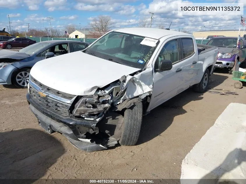 2022 Chevrolet Colorado 4Wd Long Box Wt VIN: 1GCGTBEN9N1135372 Lot: 40752330