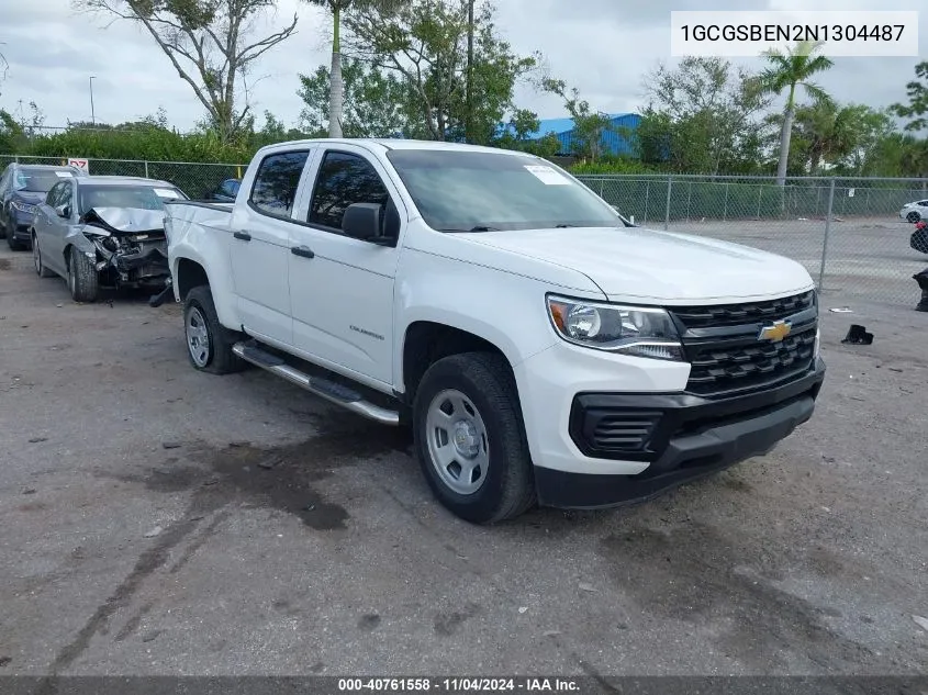 2022 Chevrolet Colorado 2Wd Short Box Wt VIN: 1GCGSBEN2N1304487 Lot: 40761558