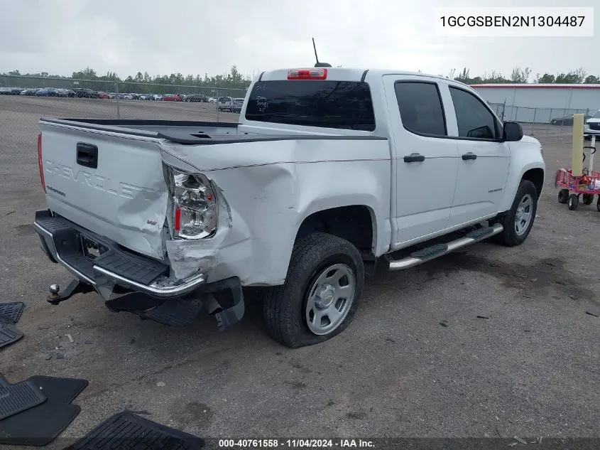 2022 Chevrolet Colorado 2Wd Short Box Wt VIN: 1GCGSBEN2N1304487 Lot: 40761558