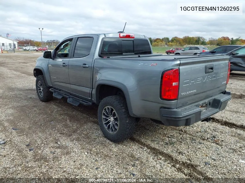 2022 Chevrolet Colorado 4Wd Short Box Zr2 VIN: 1GCGTEEN4N1260295 Lot: 40790721