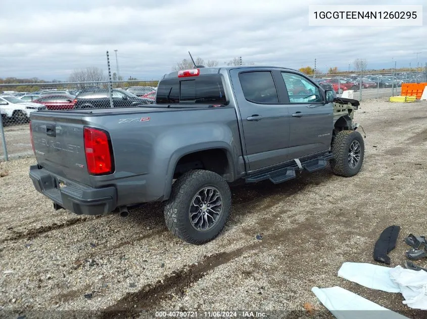 2022 Chevrolet Colorado 4Wd Short Box Zr2 VIN: 1GCGTEEN4N1260295 Lot: 40790721