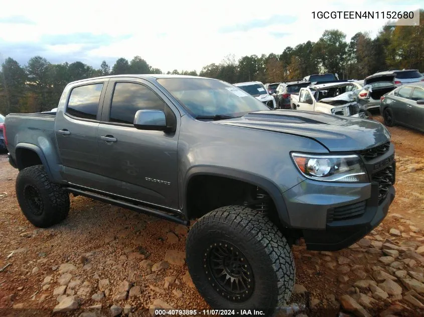 2022 Chevrolet Colorado 4Wd Short Box Zr2 VIN: 1GCGTEEN4N1152680 Lot: 40793895