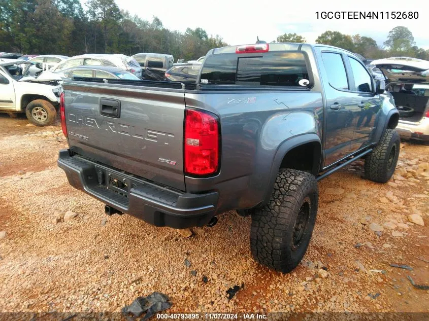 2022 Chevrolet Colorado 4Wd Short Box Zr2 VIN: 1GCGTEEN4N1152680 Lot: 40793895