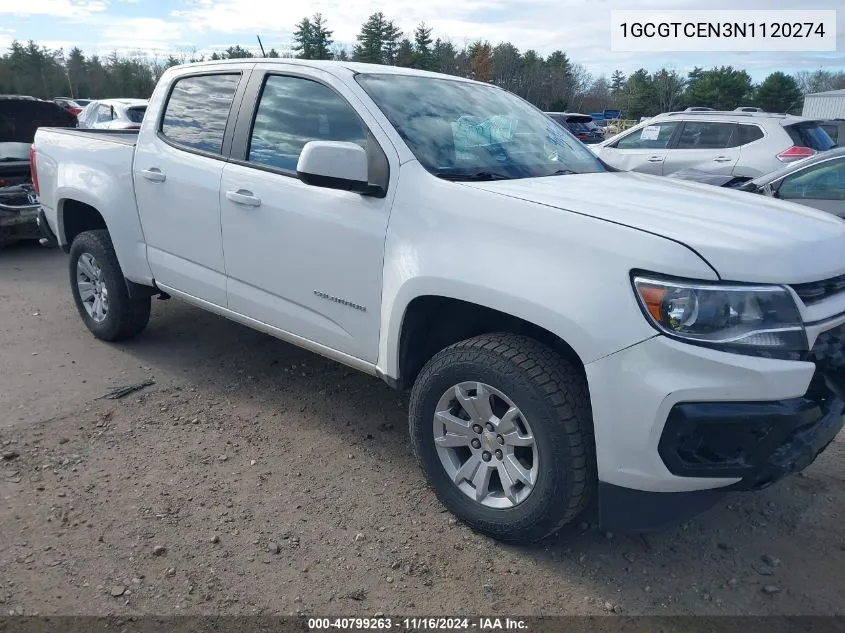 2022 Chevrolet Colorado 4Wd Short Box Lt VIN: 1GCGTCEN3N1120274 Lot: 40799263