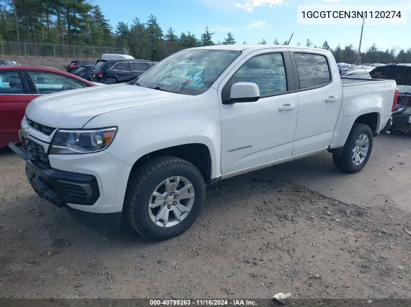 2022 Chevrolet Colorado 4Wd Short Box Lt VIN: 1GCGTCEN3N1120274 Lot: 40799263