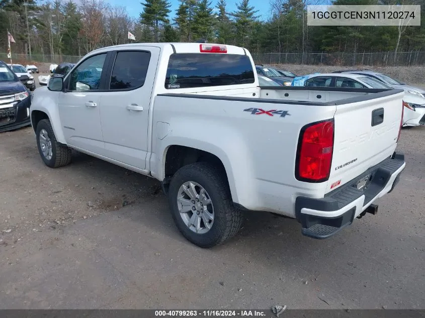 2022 Chevrolet Colorado 4Wd Short Box Lt VIN: 1GCGTCEN3N1120274 Lot: 40799263