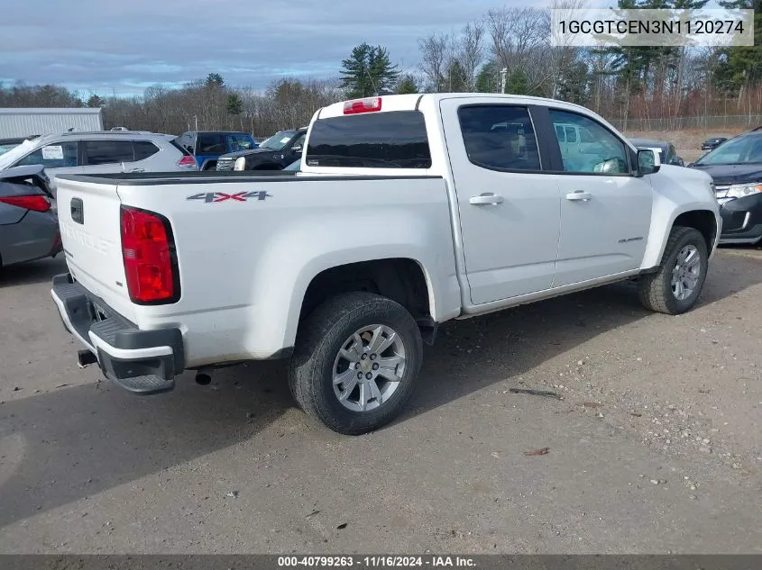 2022 Chevrolet Colorado 4Wd Short Box Lt VIN: 1GCGTCEN3N1120274 Lot: 40799263