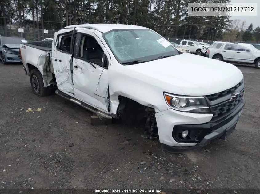 2022 Chevrolet Colorado 4Wd Long Box Z71 VIN: 1GCGTDEN7N1217712 Lot: 40839241