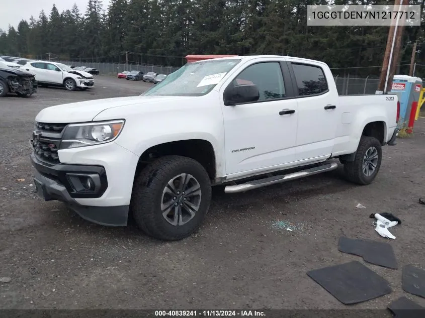 2022 Chevrolet Colorado 4Wd Long Box Z71 VIN: 1GCGTDEN7N1217712 Lot: 40839241