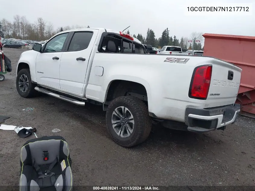 2022 Chevrolet Colorado 4Wd Long Box Z71 VIN: 1GCGTDEN7N1217712 Lot: 40839241