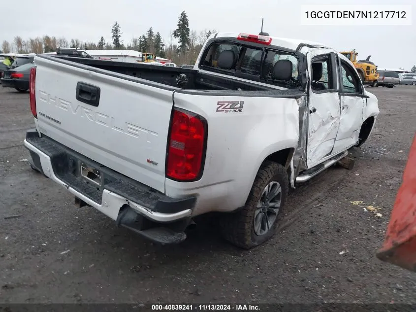 2022 Chevrolet Colorado 4Wd Long Box Z71 VIN: 1GCGTDEN7N1217712 Lot: 40839241