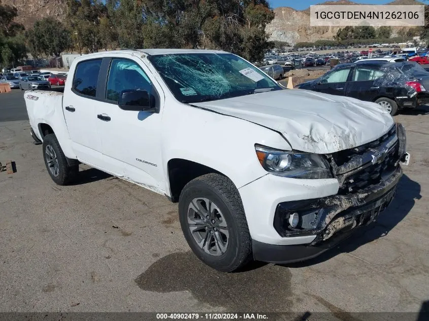 2022 Chevrolet Colorado 4Wd Short Box Z71 VIN: 1GCGTDEN4N1262106 Lot: 40902479