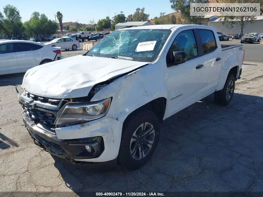 2022 Chevrolet Colorado 4Wd Short Box Z71 VIN: 1GCGTDEN4N1262106 Lot: 40902479