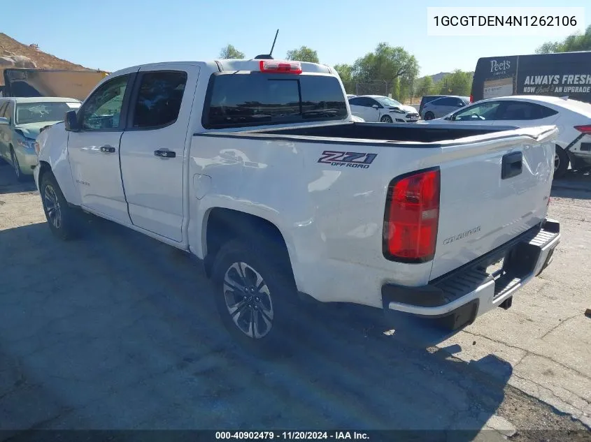 2022 Chevrolet Colorado 4Wd Short Box Z71 VIN: 1GCGTDEN4N1262106 Lot: 40902479