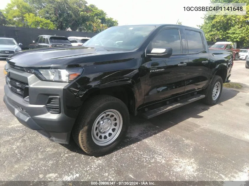 2023 Chevrolet Colorado 2Wd Short Box Wt VIN: 1GCGSBEC4P1141648 Lot: 39996347