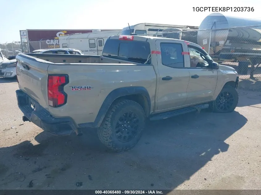 2023 Chevrolet Colorado Trail Boss VIN: 1GCPTEEK8P1203736 Lot: 40365480