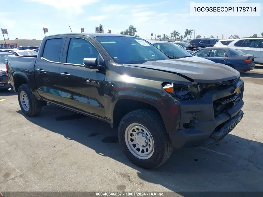 1GCGSBEC0P1178714 2023 Chevrolet Colorado 2Wd Short Box Wt