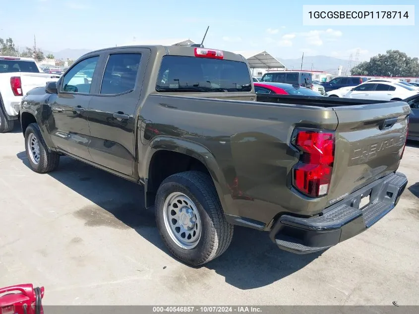 1GCGSBEC0P1178714 2023 Chevrolet Colorado 2Wd Short Box Wt