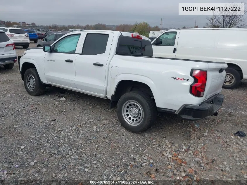 2023 Chevrolet Colorado VIN: 1GCPTBEK4P1127222 Lot: 40765954