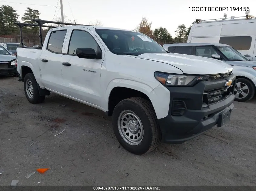 2023 Chevrolet Colorado 4Wd Short Box Wt VIN: 1GCGTBEC0P1194456 Lot: 40787513