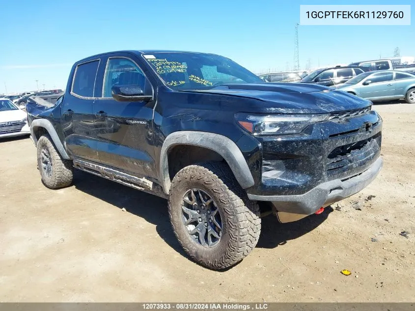 2024 Chevrolet Colorado VIN: 1GCPTFEK6R1129760 Lot: 12073933