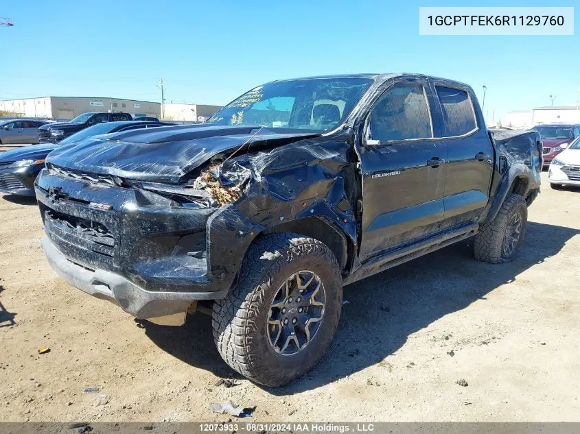 2024 Chevrolet Colorado VIN: 1GCPTFEK6R1129760 Lot: 12073933