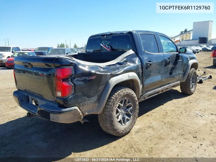 2024 Chevrolet Colorado VIN: 1GCPTFEK6R1129760 Lot: 12073933