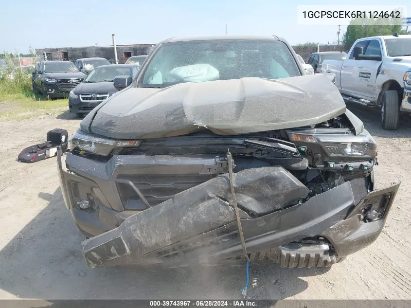 2024 Chevrolet Colorado 2Wd Lt VIN: 1GCPSCEK6R1124642 Lot: 39743967