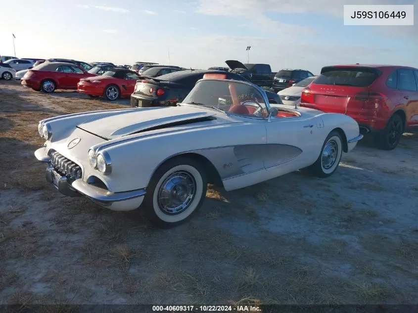 1959 Chevrolet Corvette VIN: J59S106449 Lot: 40609317