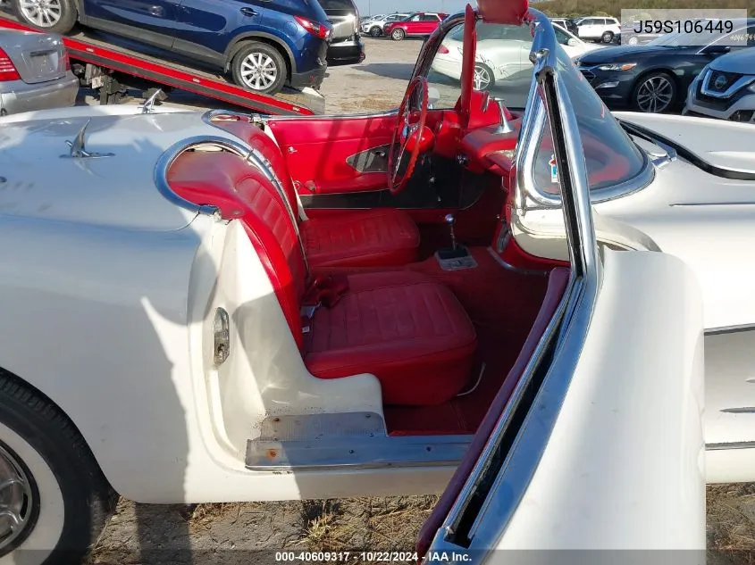 1959 Chevrolet Corvette VIN: J59S106449 Lot: 40609317