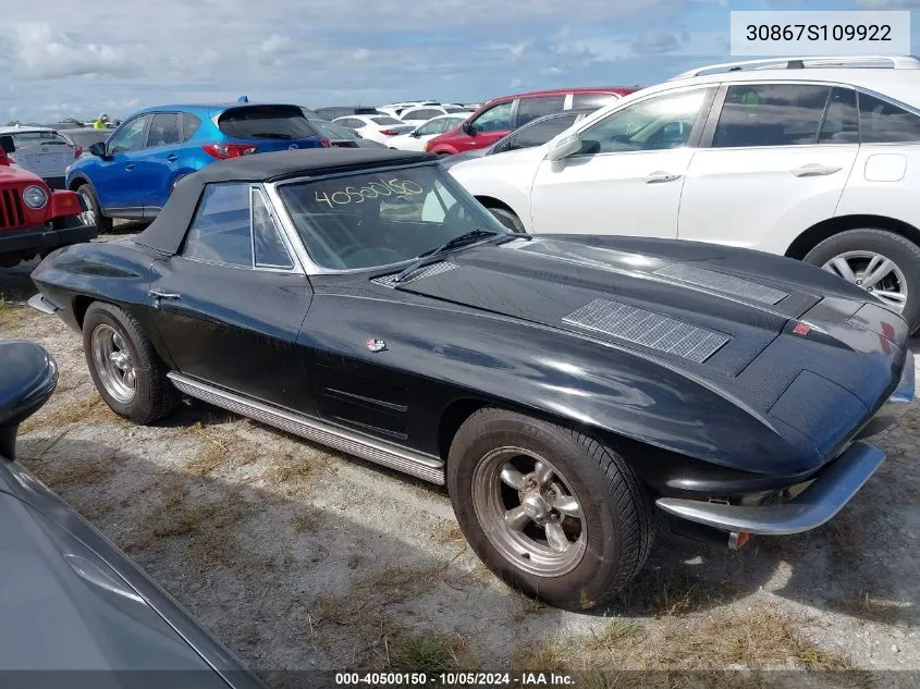 1963 Chevrolet Corvette VIN: 30867S109922 Lot: 40500150