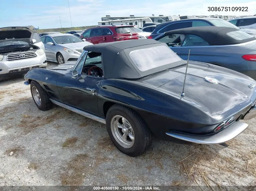 1963 Chevrolet Corvette VIN: 30867S109922 Lot: 40500150