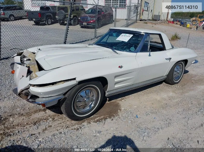 1964 Chevrolet Corvette VIN: 40867S114310 Lot: 40707223