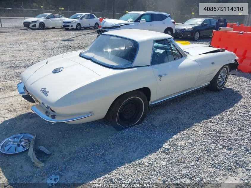 1964 Chevrolet Corvette VIN: 40867S114310 Lot: 40707223