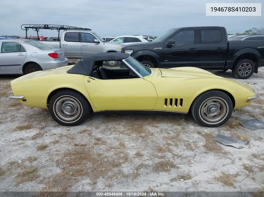 1968 Chevrolet Corvette VIN: 194678S410203 Lot: 40548486