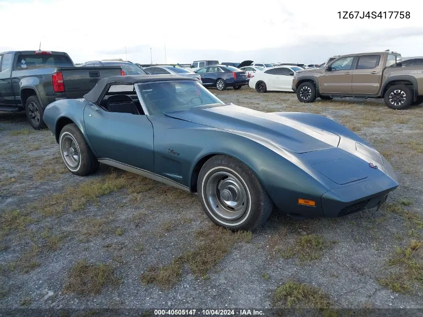 1974 Chevrolet Corvette VIN: 1Z67J4S417758 Lot: 40505147