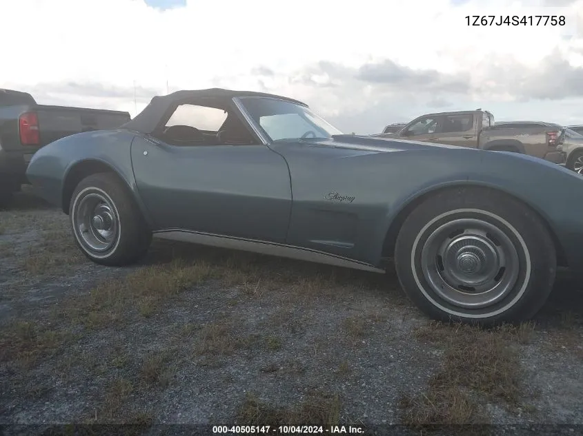 1974 Chevrolet Corvette VIN: 1Z67J4S417758 Lot: 40505147