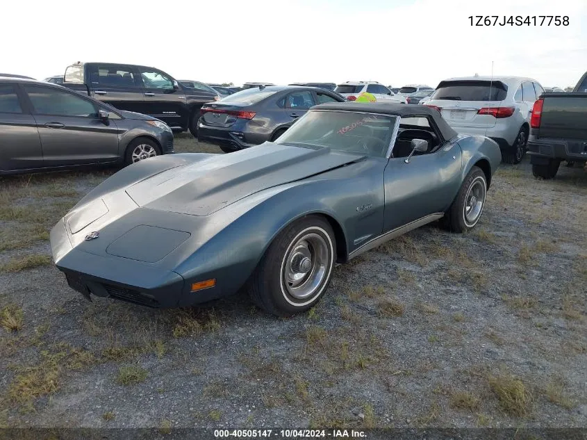 1974 Chevrolet Corvette VIN: 1Z67J4S417758 Lot: 40505147